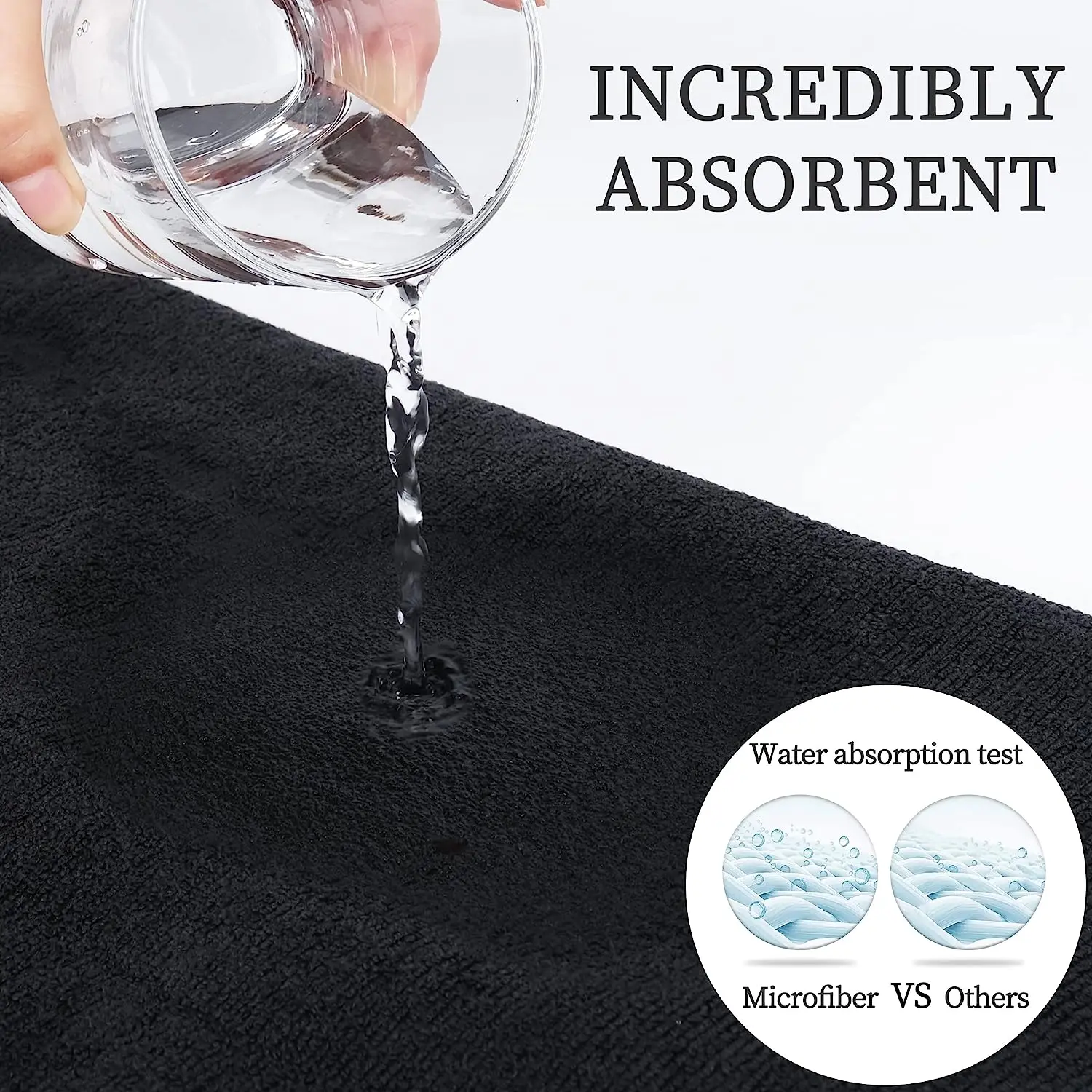 Wholesale Bleach Proof Black Hair Salon Towels Microfiber Beauty Salon