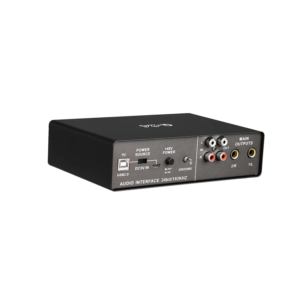 USB Audio Interface Sound Card External Condenser Microphone for Music Recording for PC Computer Studio for Live Performances