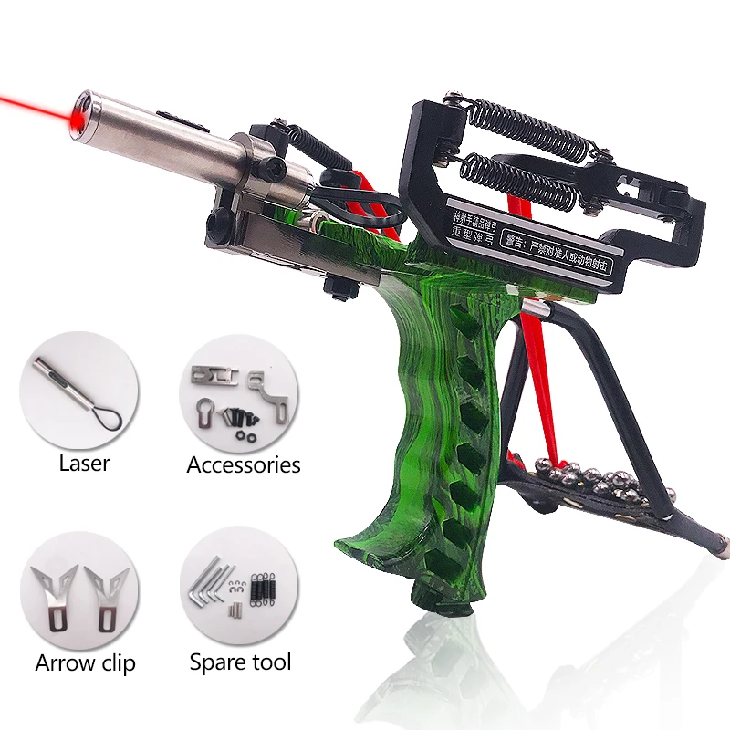 Outdoor Laser Slingshot Hunting Slingshot Catapult Powerful Laser Slingshot  For Catch Fish Professional Crossbow H…