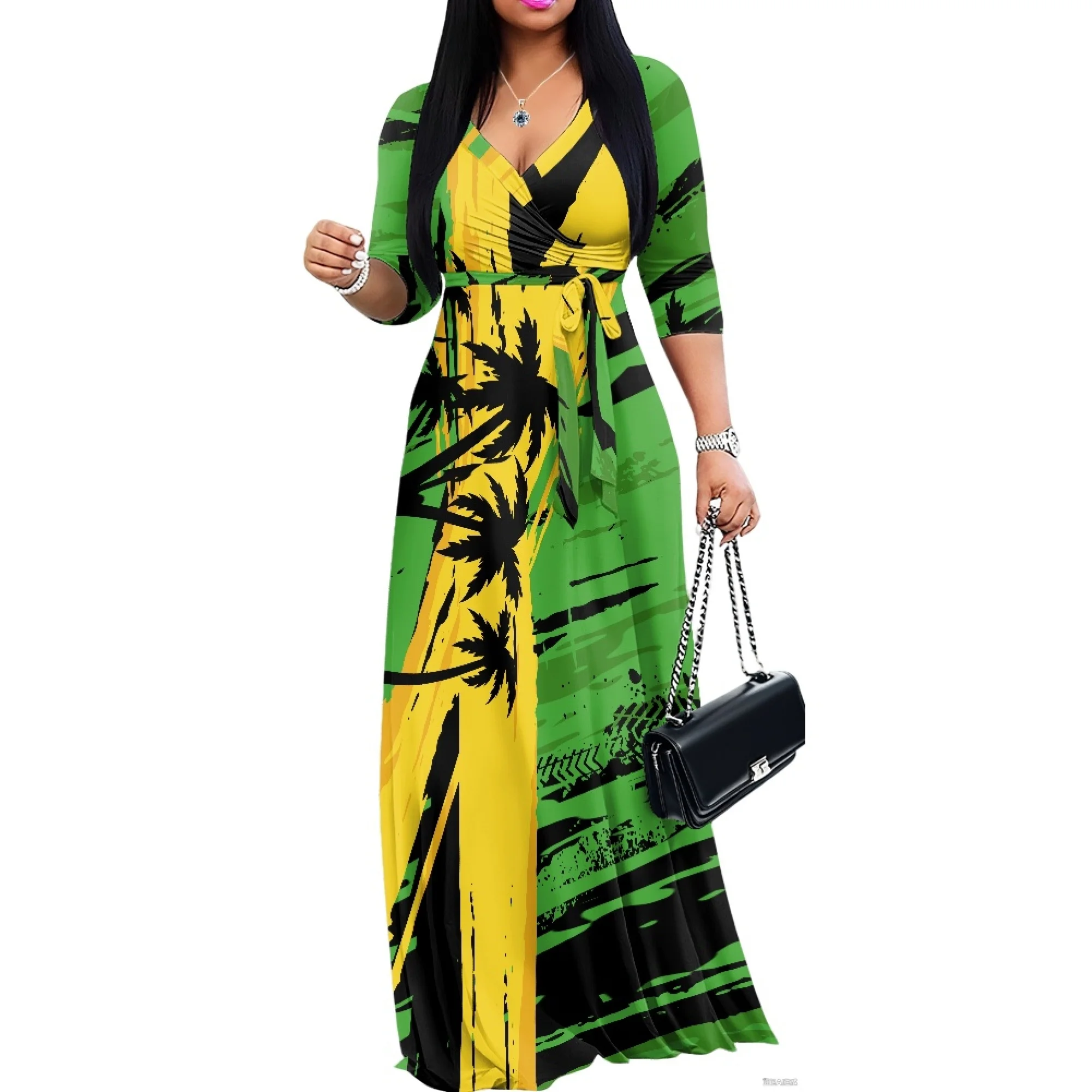 jamaica maxi dress Jamaican Drawstring Razorback Maxi Dress