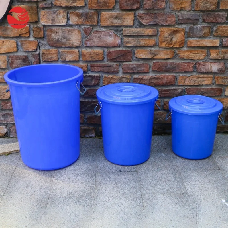 80L Round Harvest Collection Storage Rainwater Food Large Plastic Storage Bucket With Lid for Food Processing