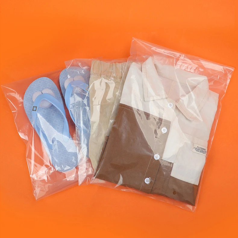 Clear Poly Opp Bags Transparent Self-adhesive Seal Clothes Opp Packing Plastic PVC Clothing Packaging Retort Pouch Accept CN;GUA manufacture