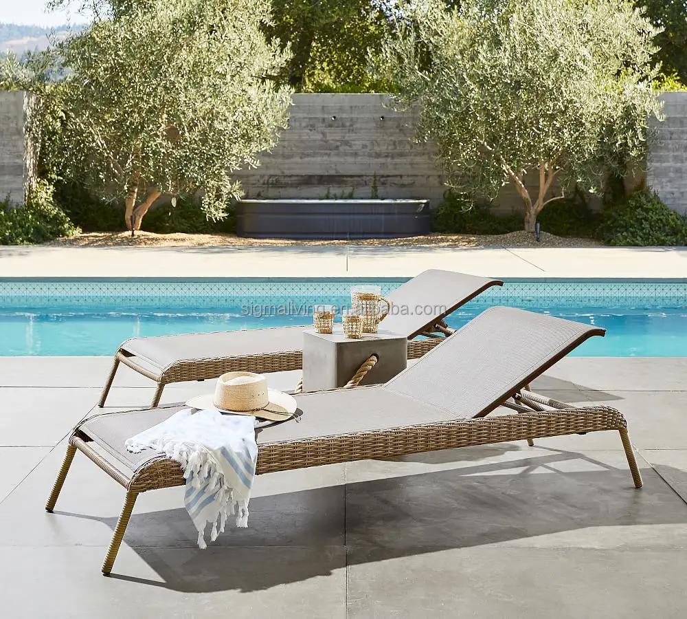 aluminum chaise sofa bed patio folding bed chaise chairs popular design outdoor furniture