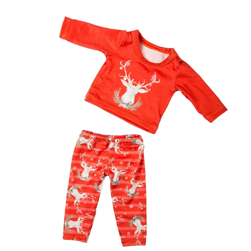 
 Индивидуальный дизайн рождественской 18 дюймов американская девушка Лось костюм Одежда для куклы американская девушка костюм, дисплей Одежда для куклы  