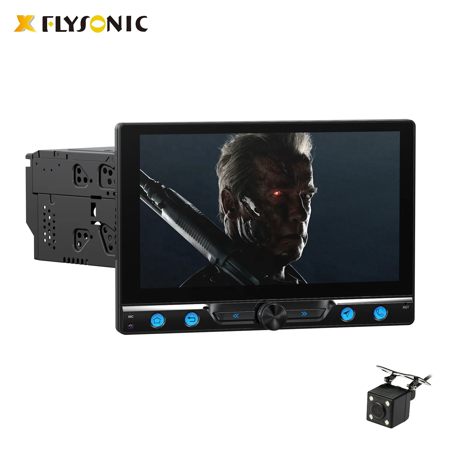 Flysonic Touch Screen Universal Dashboard Car Stereo System Radio Double Din Gps Navigation Multimedia Android Car Dvd Player