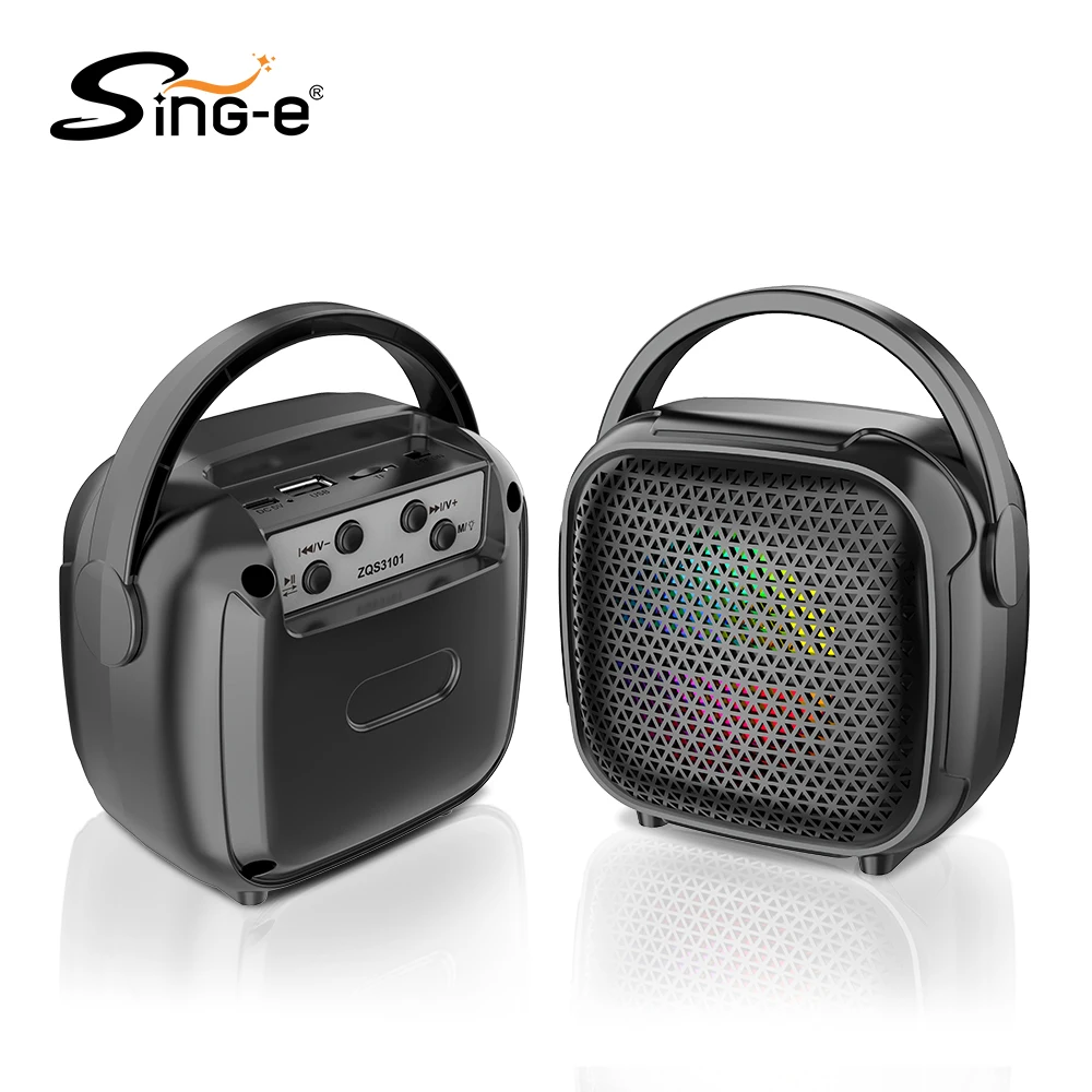 SING-E ZQS1343W Mini Bluetooth Portable Speaker with LED Lights