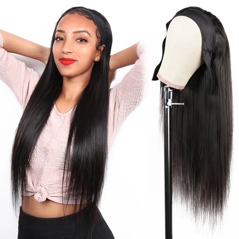 Ruolanni Hair Headband Wig Straight 150% Ice Silk Scarf Headband Wig Human  Hair Wigs For Black Women - Buy Headband Wig,Human Hair Wigs,Wigs For Black  Women Product on Alibaba.com