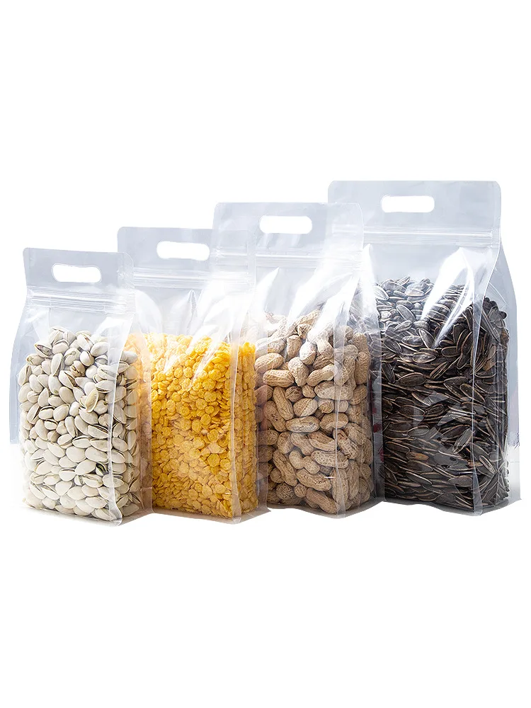 Matte transparent self sealing bag, matte nut, dried fruit, dry goods, zero food packaging bag, plastic sealed pocket
