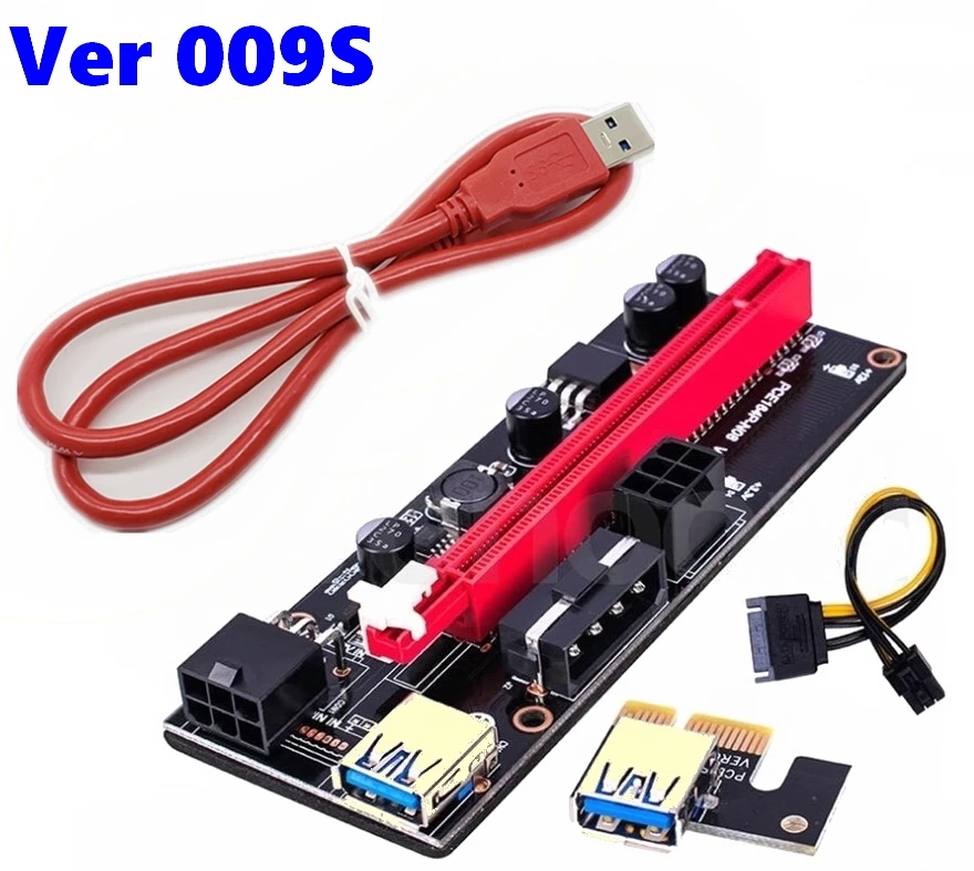 VER 009s 010s 010-X PCI-E Riser Card - Extend GPU Power