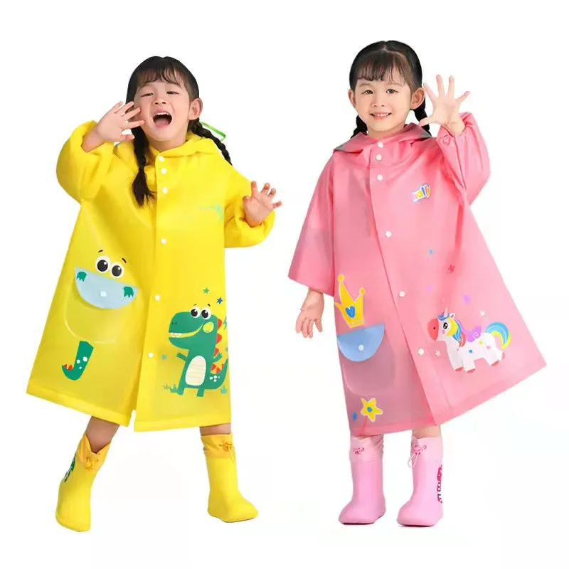 Meisjes regenjas poncho kinderen regen poncho, regenjas voor kinderen jongen mode regenjas met schooltas locatie, studenten buiten waterdichte lange