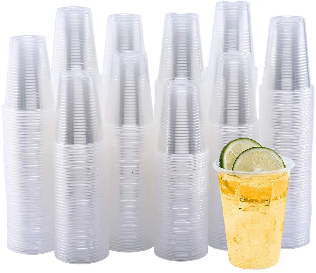 free sample clear plastic cold party drinking cups transparent