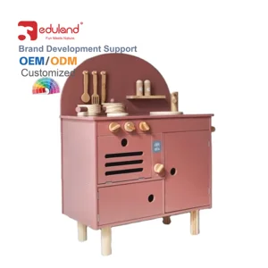 Educational Box-Packed Wooden Kitchen & Food play set Imagination-Boosting Toy Set for Kids' Food-Themed Adventures