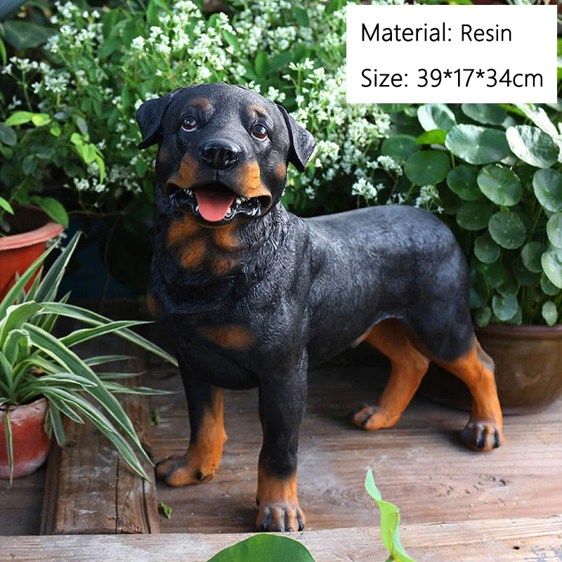 Rottweiler Hundefigur – Miniatur Aus Kunststoff, Realistisch, 22 Cm, Deko Oder Spielzeug