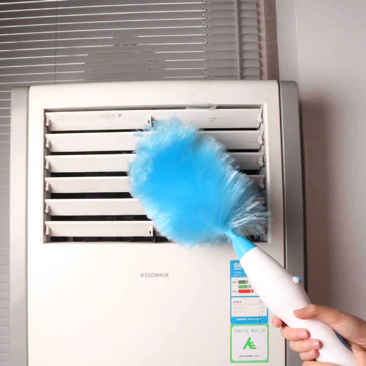 Multifunction Electric Feather Spin Duster Direct Go Duster Battery Changeable Head Magic Microfiber Duster