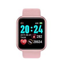 New Y68 D20 Smart Watch for Men Women IP67 Blood Pressure Fitness Tracker Bracelet Android IOS Compatible Smart Clock Square