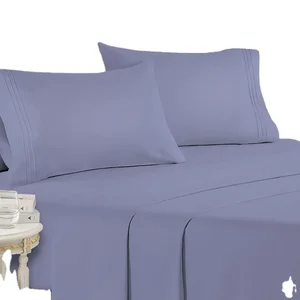 2022 Hot Sell Deep Pockets Breathable Embroidery Bed Sheets Cooling Sheets