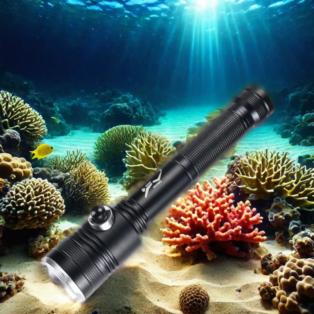 Super Bright Scuba Diving Light Professional Aluminium Alloy Underwater Diving Flashlight