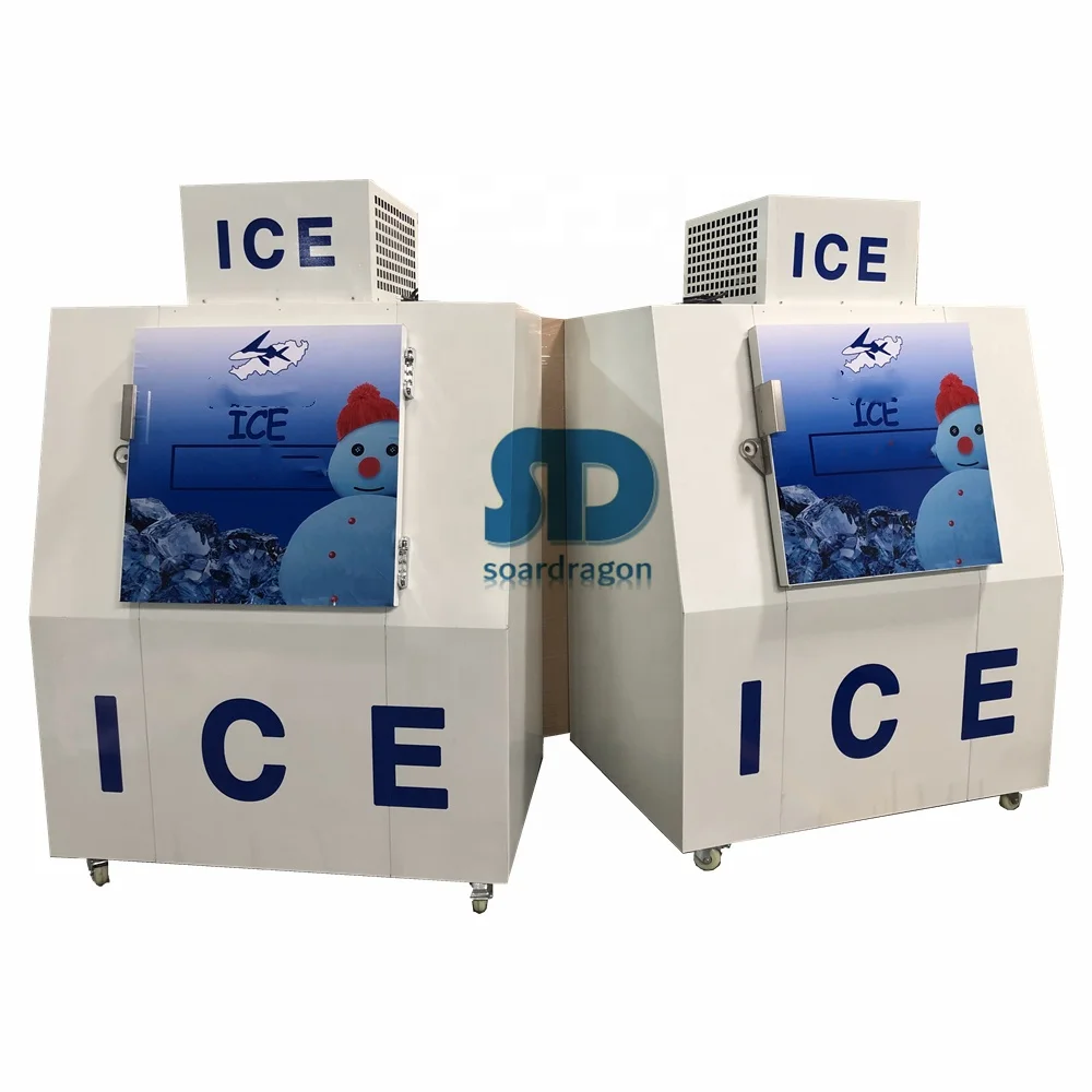 Soardragon Glass Door Display Bagged Ice Storage Bin Freezer for ...