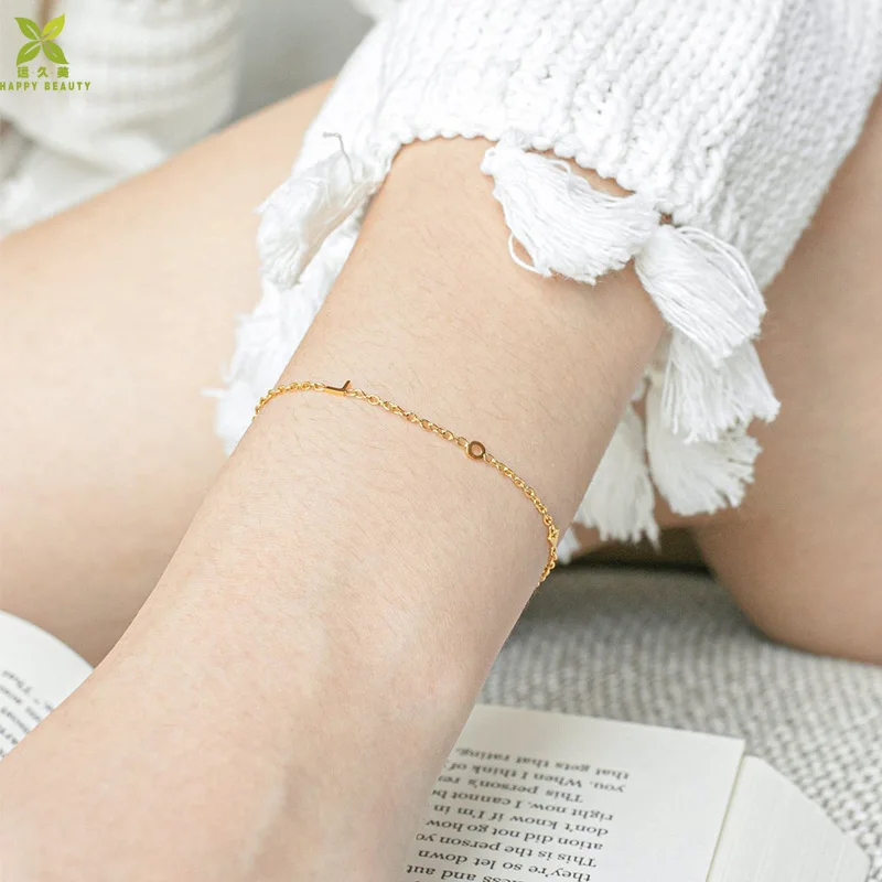 Letter Charm Bracelet for Girls in Gold Plating