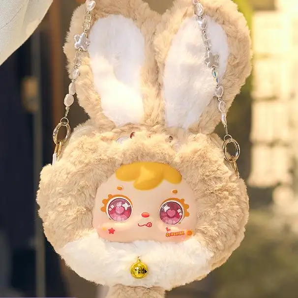 本物卸売サミュエルカラフルウサギチェーンぬいぐるみバッグブラインド