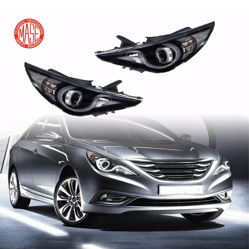 CZJF Angel Eye DRL DHL RHL Modified Beam Left Right Adjusting Plug and Play LED Headlight for Hyundai Sonata 2011 2012 2013 2014