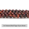 3A Natural Red Tiger Eyes Stone Beads