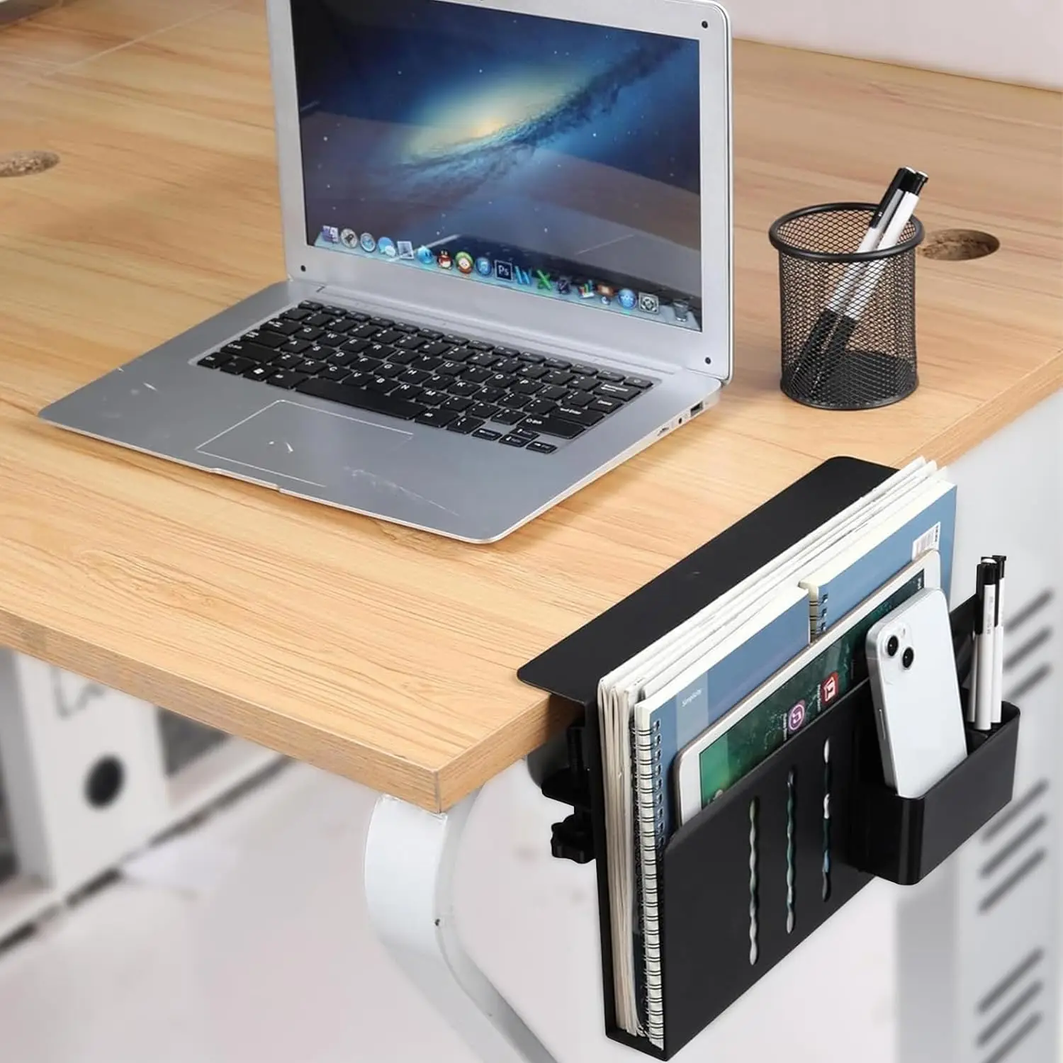 2024 New Item Under Desk Laptop Mount No Drill Under Desk Organizer