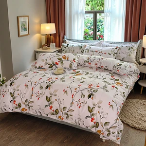 Luxury 100% Polyester Bed Sheet Set Hot Sale Home Textile for Adults Soft Comfortable Flat Sheet with Breathable Feature