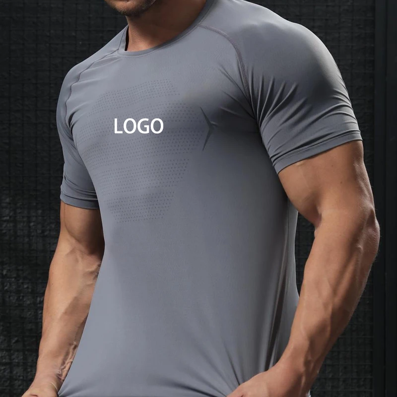 Wholesale Printing Blank Polyester Dryfit Fitness Sports T-shirts Without Logos Gym T Shirt Tops Running Men's Sports T-shirt