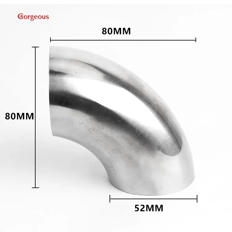 ss 304 railing elbow glass handrail connector flat round pipe stainless