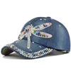 Navy Blue-Dragonfly Rhinestone