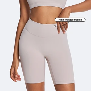 ODM OEM Manufacturer Custom Logo Workout Yoga Fitness Shorts Women Running Shorts High Waist Booty Hip Female Athletic Shorts