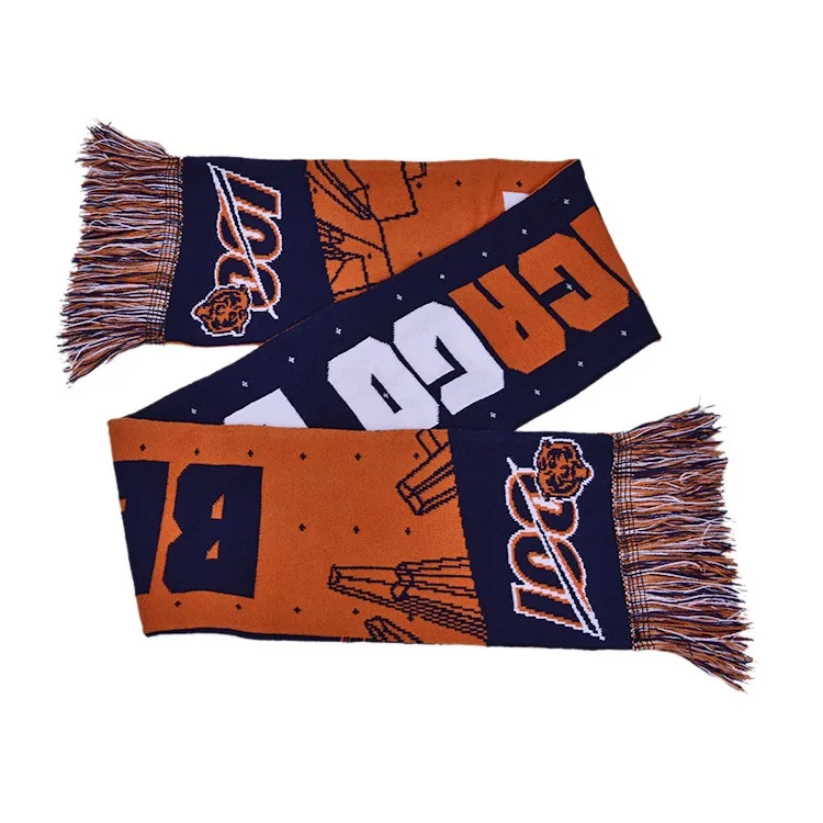 2022 оптовая продажа жаккардовые вязаные модные шарфы на заказ шарф с 3D