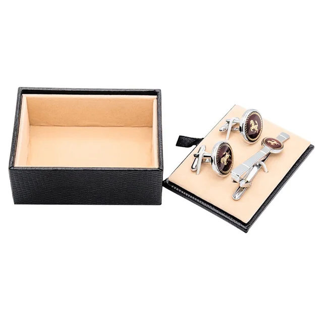 Wholesale Cufflink Tie Clip Jewelry Packaging Gift Box Custom Mens Business Trendy Jewelry Display Case