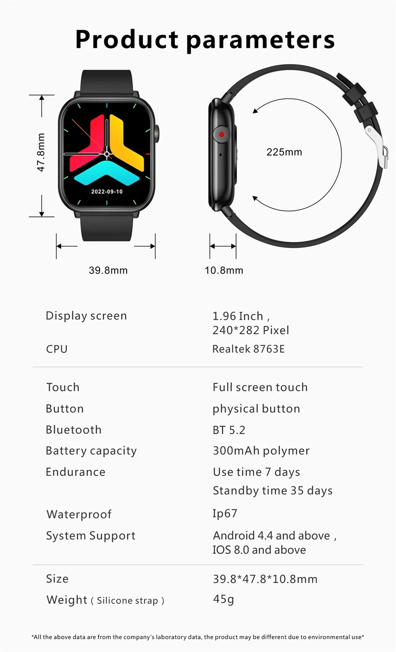 2023 Reloj QX9 Wearable Device Phone Call Smart Watches with Body Temperature BT Calling Sport Smartwatch with Big Screen