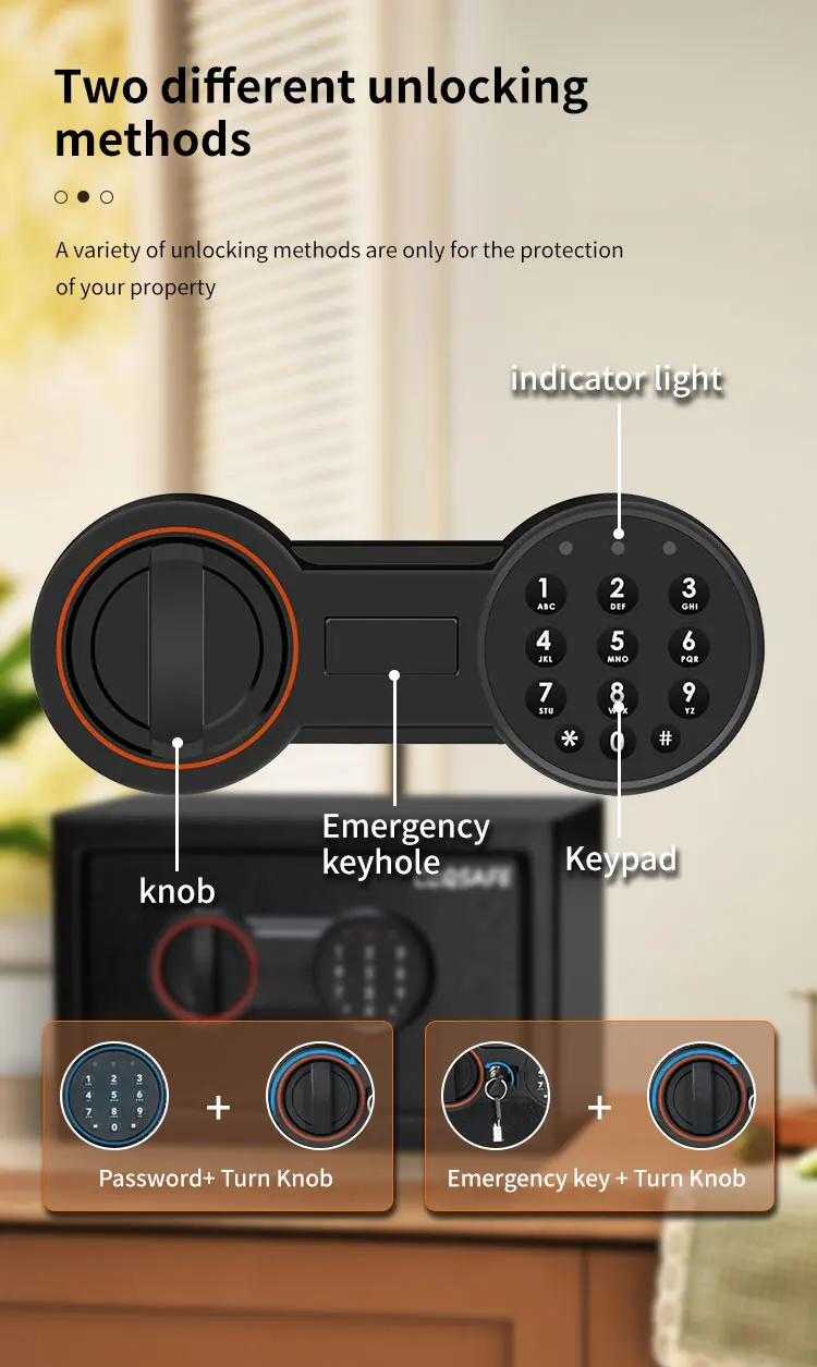 CEQSAFE High-end Furniture Digital Money Mini Household Lock Box Safe supplier