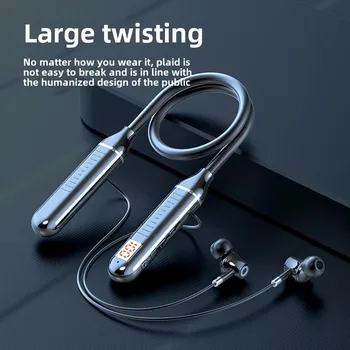 Long-Lasting Wireless BT In-Ear Bass Game Headsets Waterproof Sports earphones LED Battery Level Indicator Mobile Phones