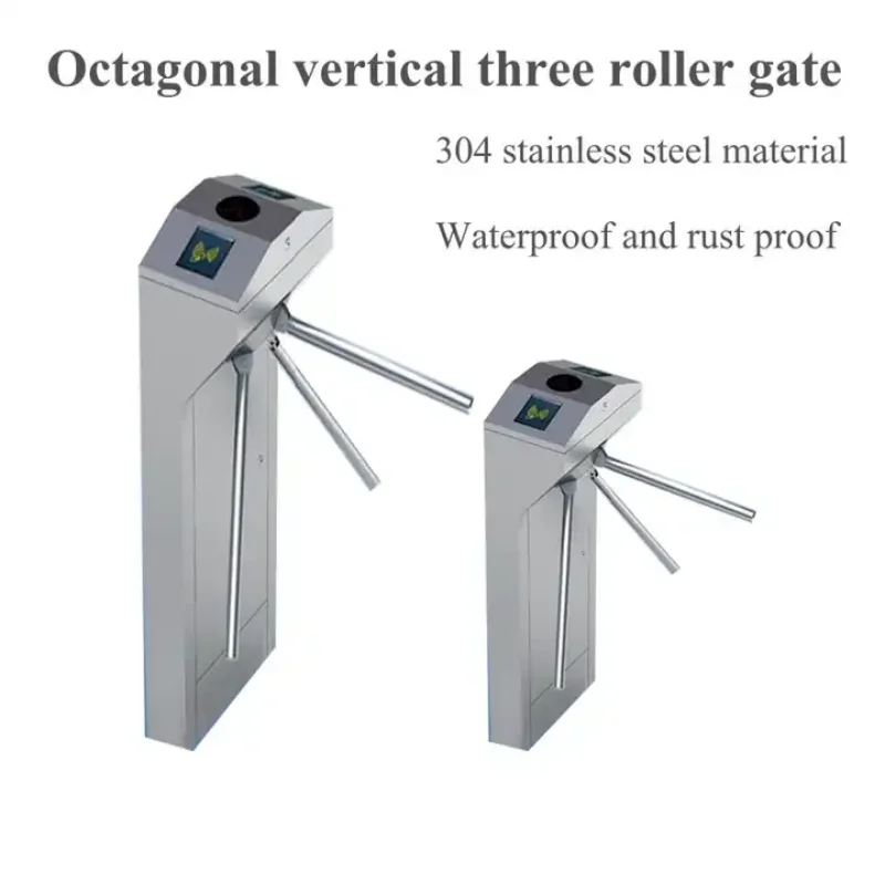 Stadium Gym High Semi-automatic Swipe Card Access Control Hydraulic Damper Manual Tripod Turnstile