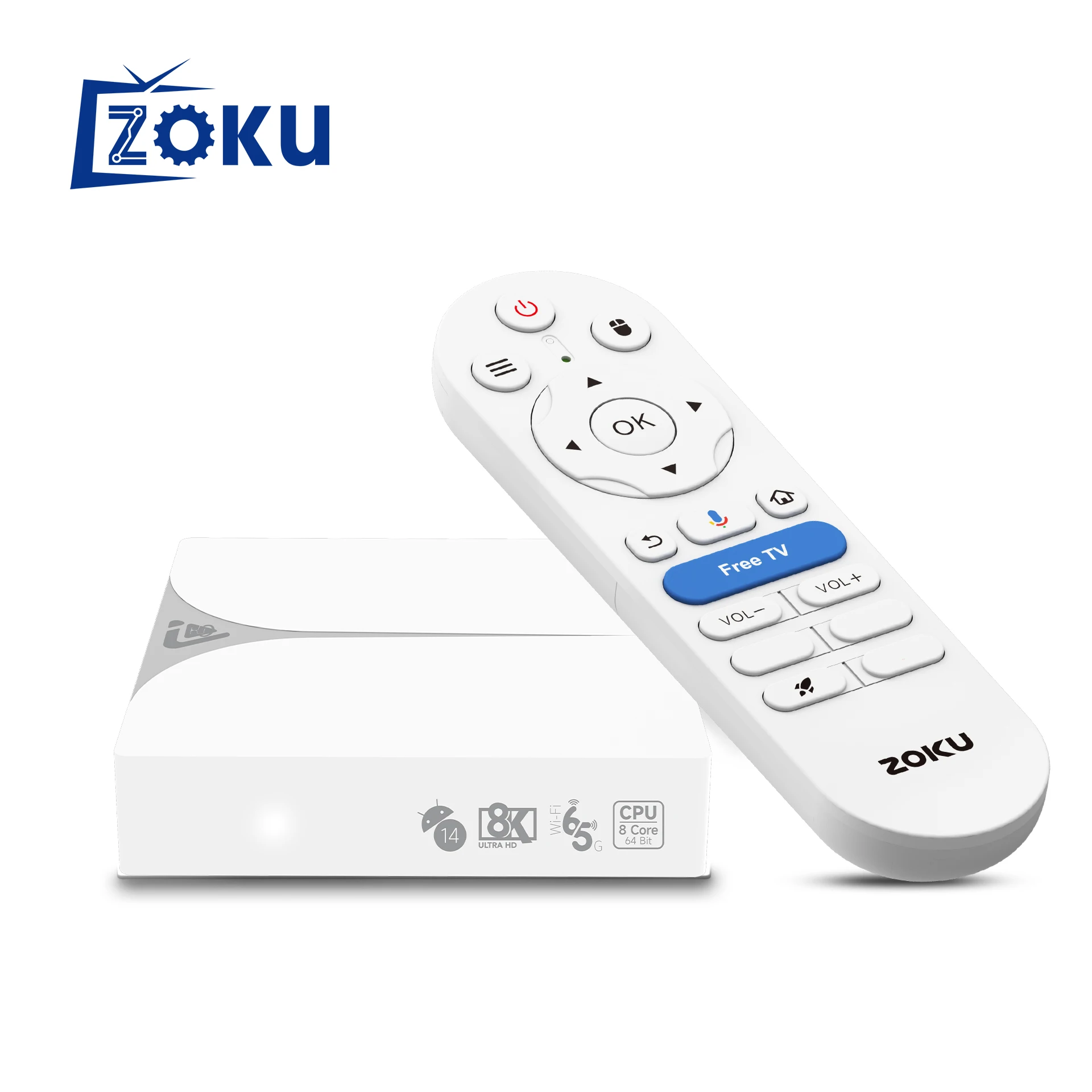 Zoku C9 TV BOX - 4GB RAM, 128GB ROM, 4K Android 14 Set Top Box