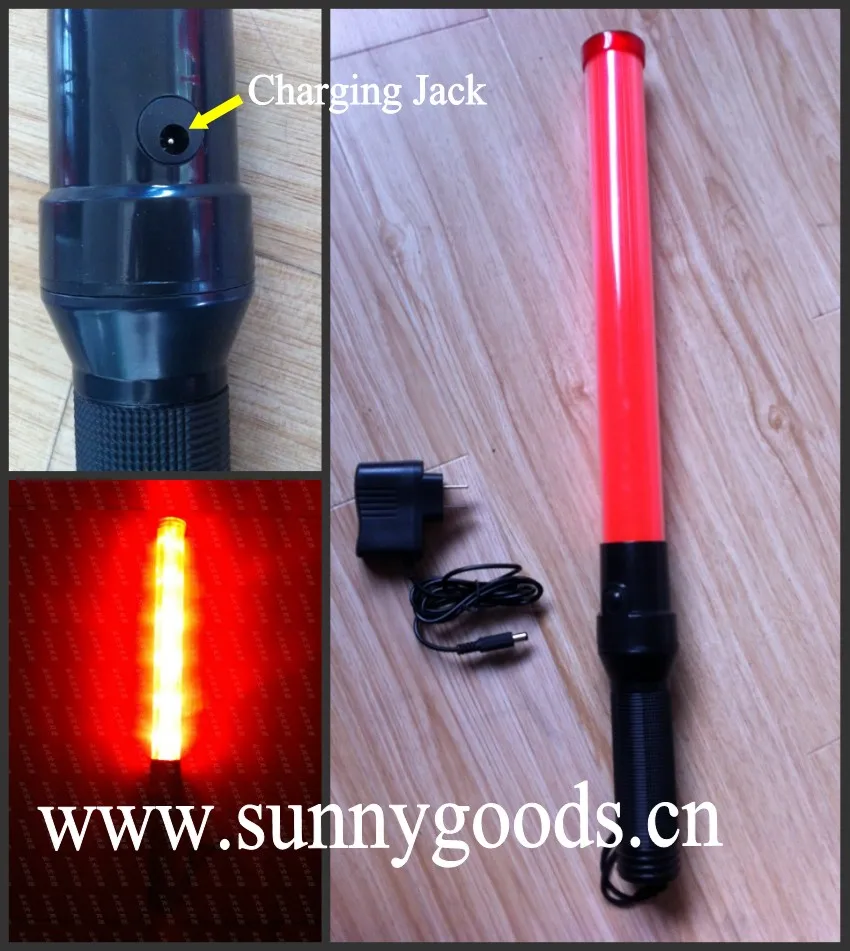 Длина 54 см красный цвет контроль дорожной безопасности концертный светодиодный фонарик палочка дорожного