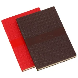 Custom Luxury A5 Embossed Journal Diary Notebook 100-Page Soft PU Leather Notepad with Logo Hardcover Sketch Book for Gift