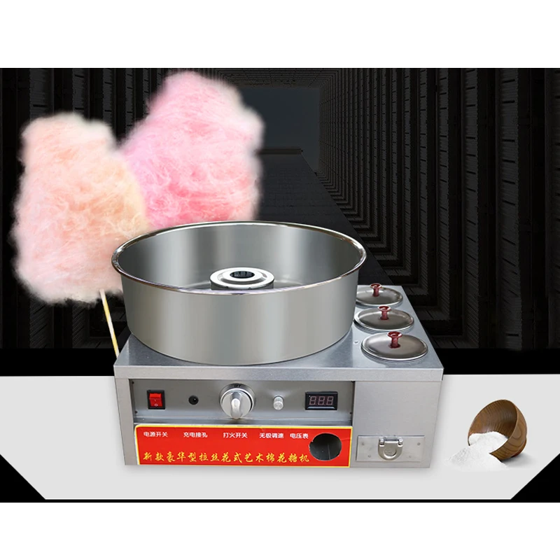 Machine à Barbe à Papa 500W Rose – Cotton Candy Rétro Avec 10 Bâtonnets & Cuillère, Idéale Anniversaire Enfants & Famille