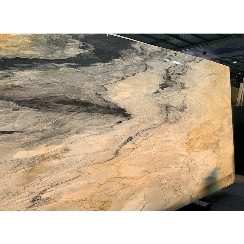 Bestseller: Beżowa płyta i płytki – luksusowy żółty marmur z czarnymi żyłkami do projektów hotelowych