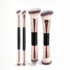 4 brochas de maquillaje de doble punta-oro