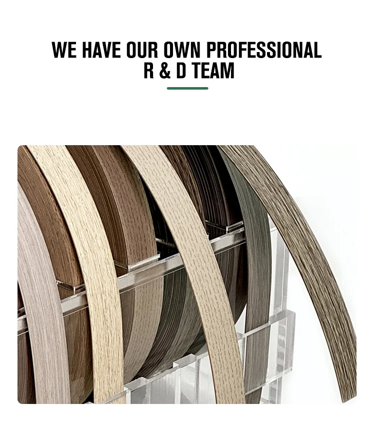 2mm Pvc Edge Banding Pvc Wood Grain Color Edge Banding Self Adhesive