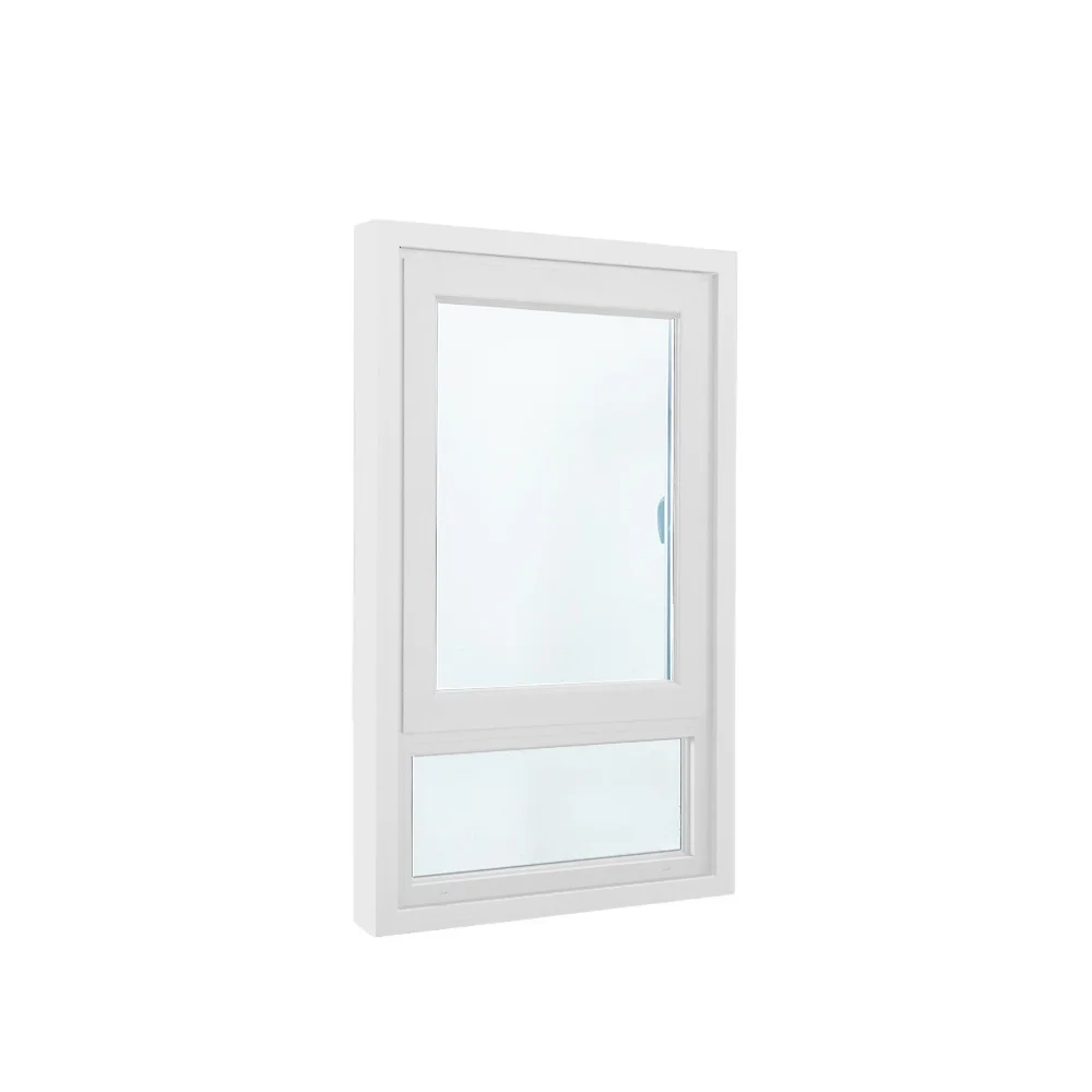 Aluminum glass casement windows with fixed panel thermal break design aluminum profile white frame casement window for home