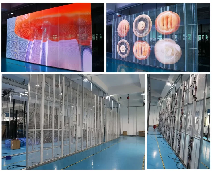 Led Screen Alibaba Transparent Led Screen Video TV Wall P3.91mm Indoor Led Mesh Curtain ...