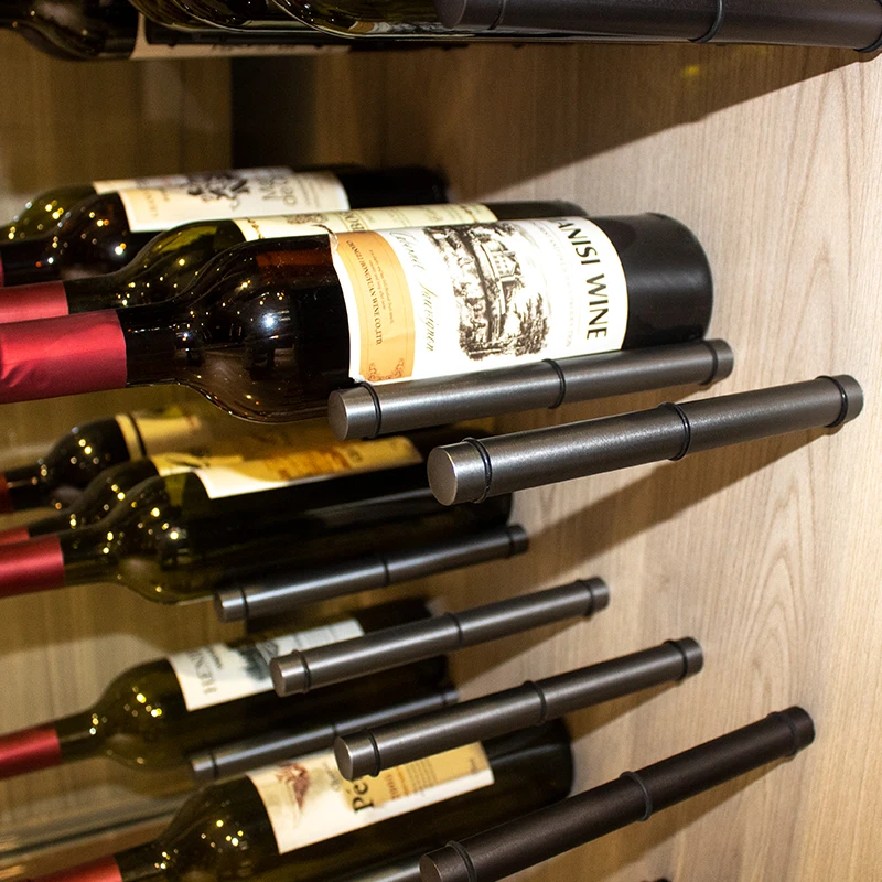 Aluminum Wine 1 2 3 Bottle Rack Display Wall Mount Wine Rack Pegs Wine