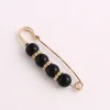 Perles noires de 7,5 cm