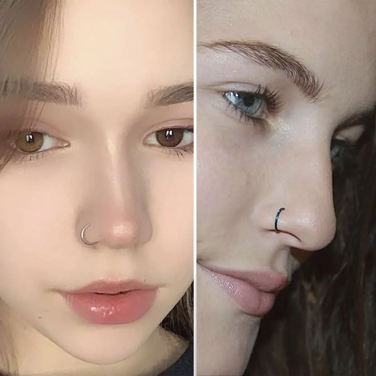 Stainless Steel 8mm Tiny Clip on Hoop Faux Fake Nose Lip Rings Gold Silver  Plated for Women Men Girls Kids Classic Wedding Style